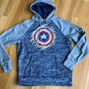 Marvel Captain America Hooded Sweatshirt Size Small